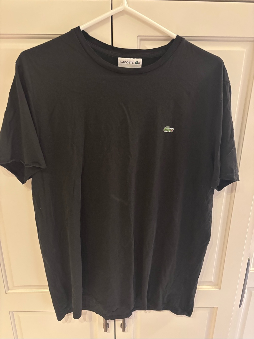 Lacoste Men’s Black Crew Neck Logo T-Shirt 6/xl